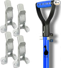 Black Duck Brand White Spring Grip Clamps, Mop and Broom Clamp Holder for Shovel, Rake, Broom, Mop, Etc. (4, Jumbo)