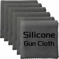 Silicone Gun Cleaning Cloth, 12"x12" Microfiber Lint Free Silicone Gun Cleaning Rags, Reusable Microsuede Cleaning/Polishing Wipes Towels for Firearms, Reels, Knives and Scopes