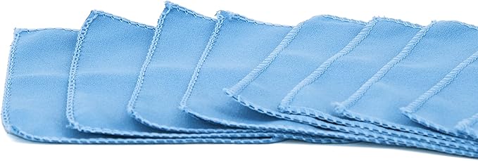 Kiddison Pack of 10 Montessori Polishing Cloths (Blue)