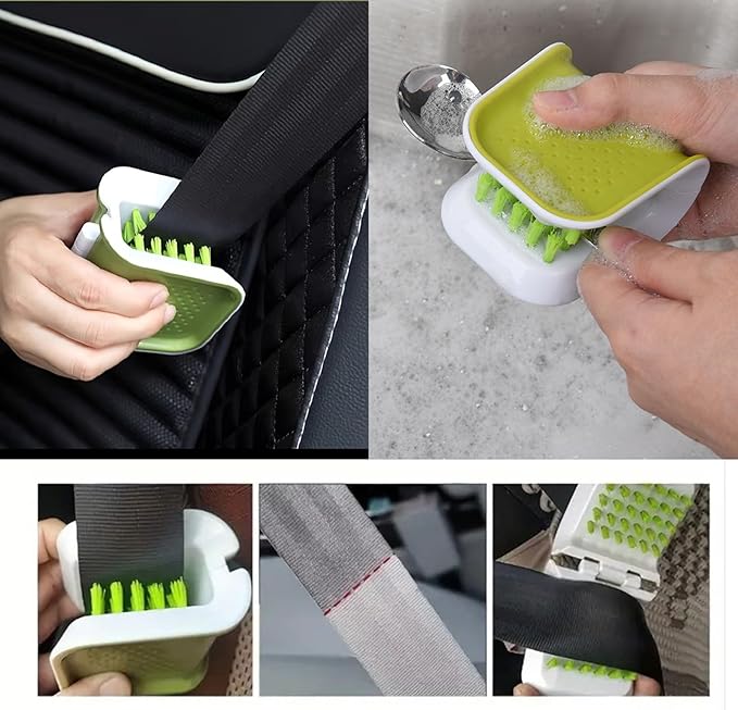 Detailing brush set, Double-Sided Car Seat Belt Cleaning Brush, Car drying towel,Non-Slip Exterior&Interior detailing brushes, detailing brush kit,car cleaning brush for Air Vent, Dashboard, Leather