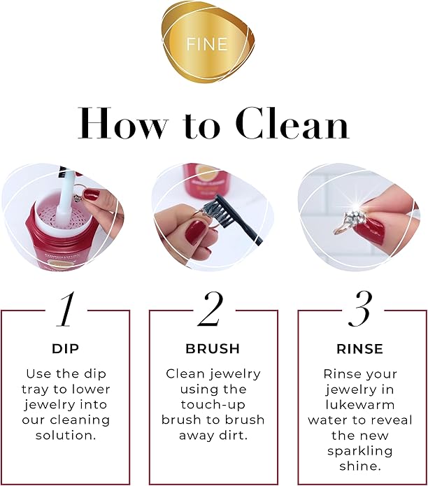 CONNOISSEURS Premium Edition Jewelry Cleaner, Value Size 9.6oz - Pick from Fine, Silver or Delicate Jewelry Cleaner