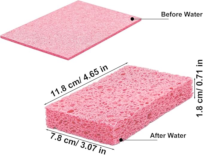Dishwash Sponges, 10 Pack Non-Scratch Scrub Kitchen Sponges, Cleaning Sponges for Household Use