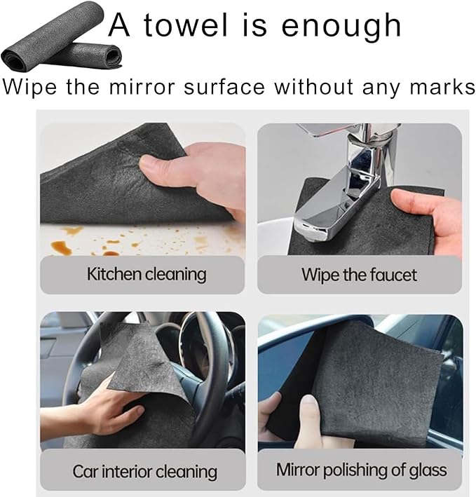 10PCS Thickened Magic Cleaning Cloth, Microfiber Cloth – Reusable, Lint Free, Machine Washable – Applicable to TV/Car/Window Cleaning