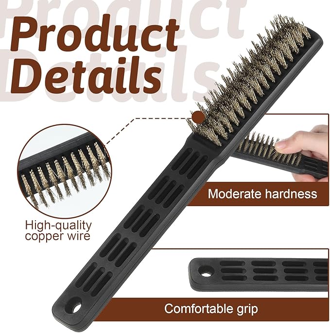 2 Pack Bowling Shoe Brushes, Heavy Duty Wire Brush Outdoor Shoe Cleaning Brushes for Bowling Shoes, Sliders, Golf Cleats and Boots Remove Dust Grit