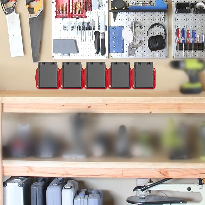 Battery Holder Compatible for Milwaukee 18V Battery, Wall Mount Batteries Storage for Work Van, Shelf, Toolbox - 5 Pack