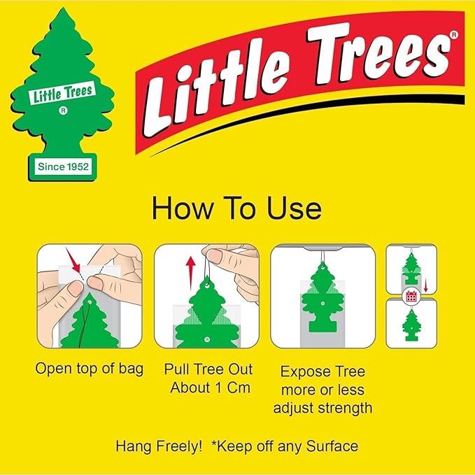 LITTLE TREES Car Air Freshener | Hanging Paper Tree for Home or Car | Summer Linen