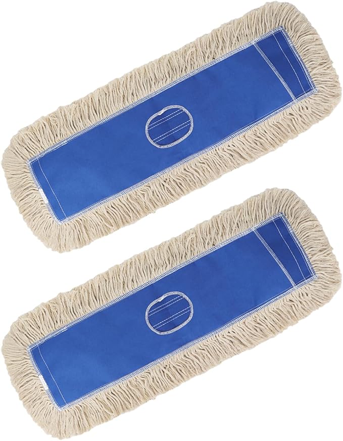Commercial Microfiber Dust Mop Pad: 24 in Medium Commercial Replacement Mop Head, Reusable Sweeper and Janitorial Replacement for Industrial Floor Dust mop Series