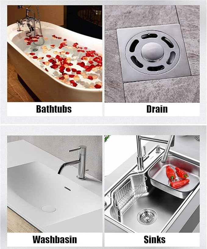 25 Packs - Disposable Shower Drain Hair Catcher 3.94 Inches Square Drain Hair Catcher Stickers for Bath & Kitchen - Hair Catcher Shower Drains Cover for Human & Pet Hair - Mesh for Bathtub & Laundry