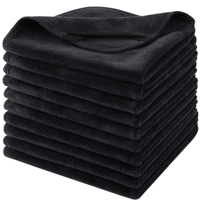 SINLAND Microfiber Facial Cloths Fast Drying Washcloth 12inch x 12inch Absorbent Face Wash Cloth Soft Makeup Remover Cloths