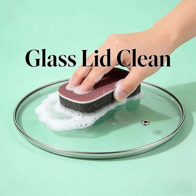 3 Pack Carbide Sponge Dish Sponge for Kitchen, Heavy Duty Carborundum Magic Cleaning Sponge for Dishes Eraser Scrub, Emery Wipe for Removing Cleaning Burnt Pots and Pans, Scouring Pad