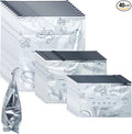 40PCS Reusable Aluminum Foil Freezer Bags, Sealable Stand-Up Zipper Storage Bags for Food, Meal Prep & Kitchen in 3 Sizes(Small, Medium, Large)