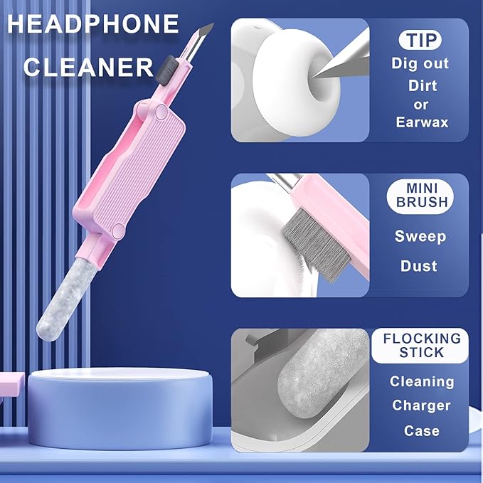 Electronics Cleaner Kit. Keyboard Brush, Airpod Cleaning Tool, Phone Screen Cleaner. for Computers, MacBooks, Laptops, Airpods Pro, Headphones.（Dark Green）