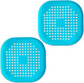2 Pieces Shower Drain Hair Catcher Bathtub Stopper Home Drain Protectors Drain Cover with Sucker Water Trap Sink Cover for Bathroom Bathtub and Kitchen (Blue,Blue)