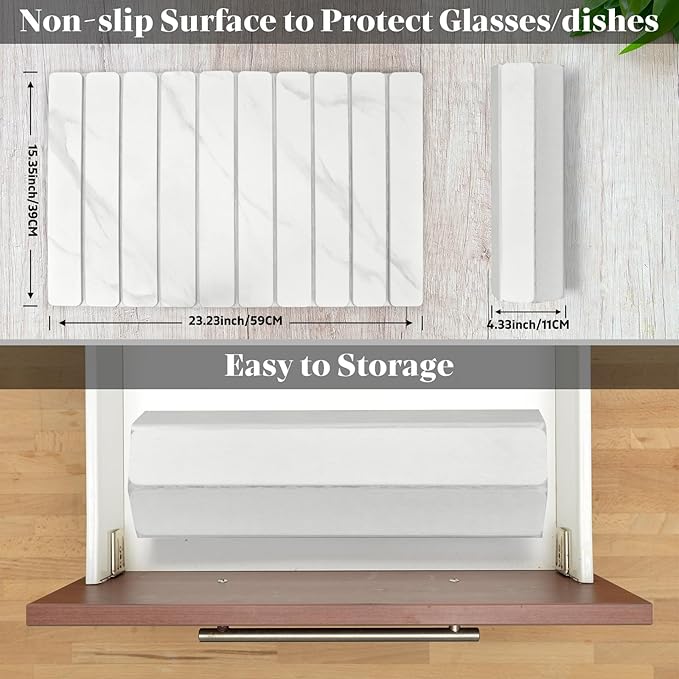 2 PCS Large Stone Dish Drying Mats for Kitchen Counter, 24"(L)×16"(W) Marble-Pattern Dish Drying Mat with 8"x 4" Coasters, Eco-Friendly Diatomite Dish Drying Mat - Fits All Countertops