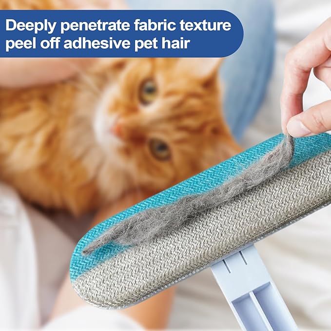 Pet Hair Removal Brush for Clothes,Electrostatic Cat Grooming Tool,Window Screen Cleaning Brush - for Dog Owners Office Car Clothes Bedding Sheets Carpets Sofas Apartment Mattress