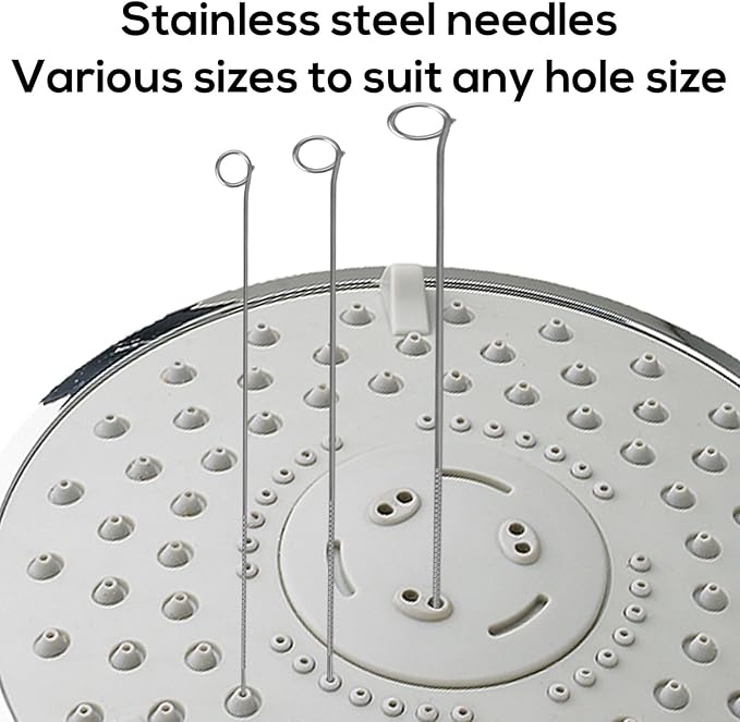 40pcs Shower Head Cleaner Tools, 2 Designs Shower Head Cleaning Brushes Multi-Size Showerhead Cleaner Picks Anti-Clogging Cleaning Brush for Bathroom Small Hole Gap Nozzles (Orange)