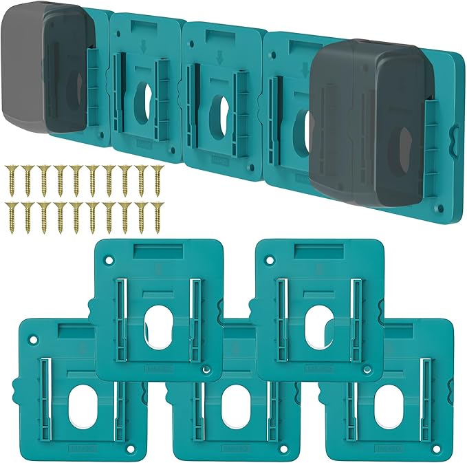 Battery Holder Mount Compatible for Makita 18V Battery Dock Holder Fit for BL1860 BL1850 BL1840 BL1830 Batteries - 10 Pack