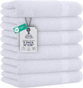 DAN RIVER 6-Pack Premium Hand Towels (16x28 Inches) - 100% Cotton, Ultra Soft, Lightweight, Highly Absorbent Towels for Bathroom, Spa, Gym, Salon, Hotel, and Travel - White