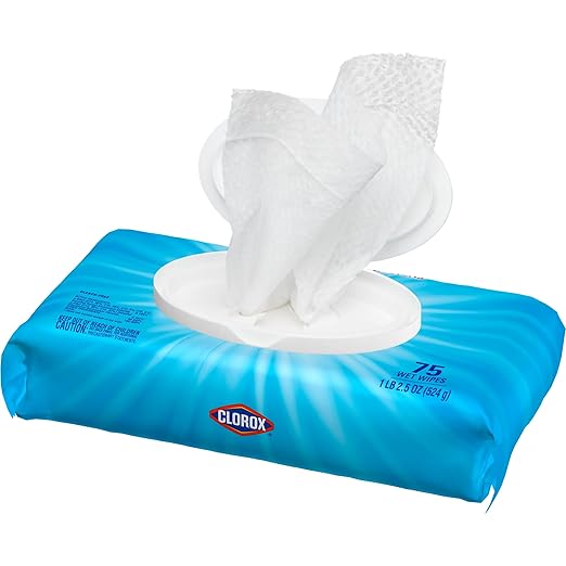 Clorox Disinfecting Wipes, Bleach Free Cleaning Wipes, Fresh Scent, 75 Count (Package May Vary)