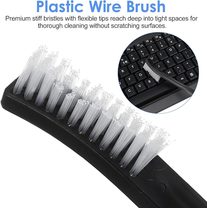 8PCS Small Cleaning Brush - Double Ended Nylon Brushes for Cleaning - Crevice Detail CleaningBrush for Small Spaces, Stiff Nylon Bristle Brush for Jewelry Bicycle Car Shower Head