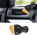 Car Detailing Cleaning Brush, Auto Interior Dust Brush with Diamond, Handle Soft Bristles Dusting Tool, Scratch Free Dirt Clean Brushes for Vehicle Dashboard, Air Conditioner Vent (Black)