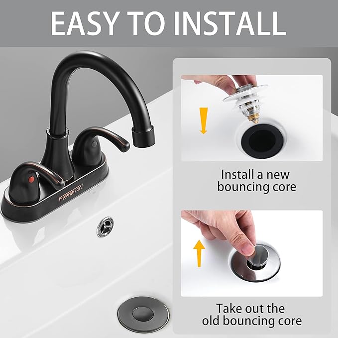 Fransiton Bathroom Sink Drain Stopper, 1.1-1.77 Inch Basin Pop Up Sink Drain Stopper, Anti Clogging Drain Plug with Detachable Hair Catcher, Chrome Plated