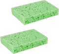 Multi-Use Cellulose Kitchen Sponges Compressed Cellulose Sponges, Non-Scratch, Dish Sponge for Kitchen Bathroom Cars, Funny Cut-Outs DIY (2, Green)