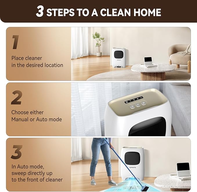 Pro Touchless Vacuum Automatic Dustpan - Ultra Fast & Powerful - Great for Sweeping Salon Pet Hair Food Dirt Kitchen, Canister Vacuum Cleaner Trash Can, Bagless, Auto Sensors, 1500 Watt-White
