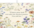Inspirational Flower Language Dish Drying Mat 18x24 Inch, Microfiber Absorbent Fast Dry Mat Daisy Floral Large Dish Mat Drying Kitchen Mat, Kitchen Drying Pad for Kitchen Counter Decor