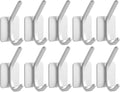 Paoli Heavy Duty Self Adhesive Hooks - Sturdy self Adhesive Hooks for Home, School and Office Easy to fit and Remove,with a Maximum Load Capacity of 30lb(White 10PC)