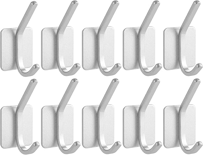Paoli Heavy Duty Self Adhesive Hooks - Sturdy self Adhesive Hooks for Home, School and Office Easy to fit and Remove,with a Maximum Load Capacity of 30lb(White 10PC)