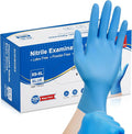 Schneider Nitrile Exam Gloves, Medical Grade Blue Disposable Gloves Latex Free, Rubber Glove for Cleaning, Cooking, Food Prep