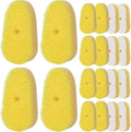 Sponge Refills for Scrub Daddy Dish Daddy - 20 Packs Dish Wand Refills, Scrub Brush Replacement Heads, Dish Brush Replacement Head for Kitchen Cleaning, Yellow (Only Sponge Heads)