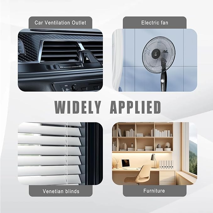 2 PCS Fan Cleaner Brush, Cobweb Duster Bendable Fan Duster, Plastic Dust Cleaner Reusable Head Ceiling Brush Microfiber Dirt Remover for AC Radiator Car Vents Blinds Shutters Window (Gray)