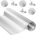 Yaocom 1 Roll Aluminum Metal Crafts DIY Foil 12 Inch x 20 ft x 0.1 mm Thick for Art Project Aluminum Flashing Roll Wide Sheet Multipurpose Metal Sheets for DIY and Crafting Projects (Silver)