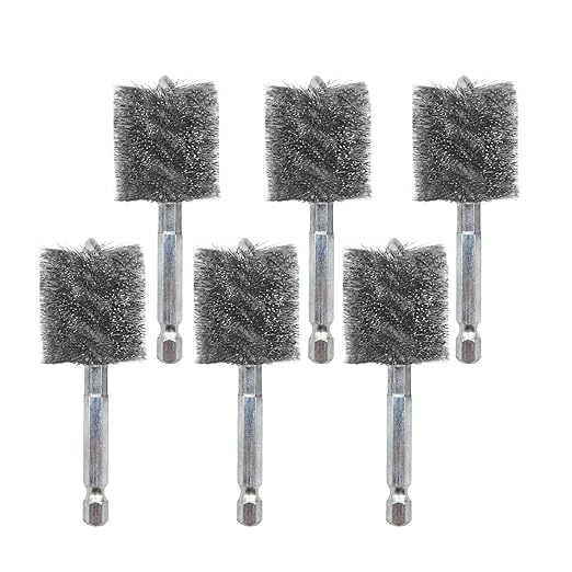WICKED Professional ID Copper Tube Pipe Cleaner Replacement Brushes (1” (6-Pack))