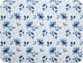 Blue Floral Dish Drying Mat 18x24 inch Flower Leaves Dish Rack Pad Microfiber Washable Dishes Drainer Pad Kitchen Countertop Accessories