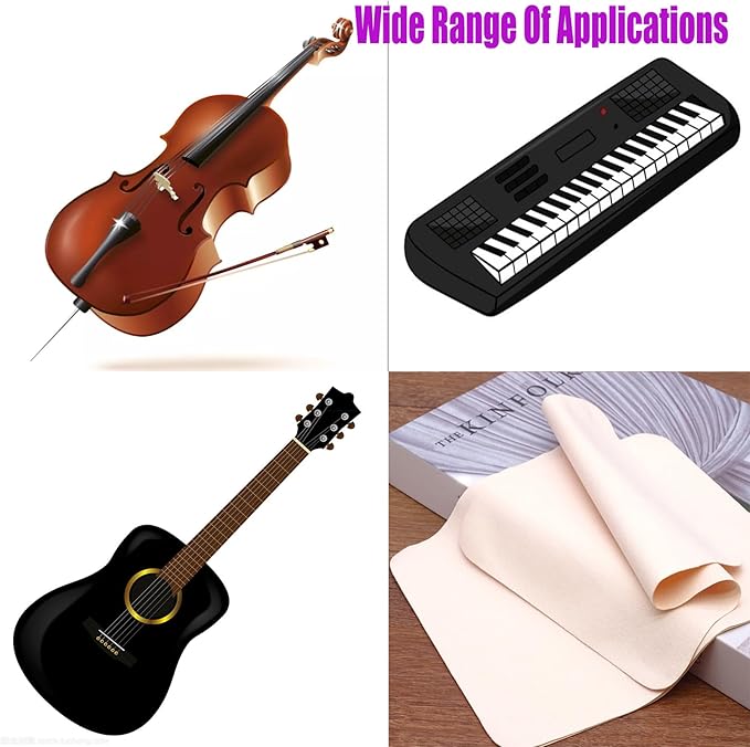 String Instrument Polishing Cloth Cleaning Cloth and high-Grade polishing Cloth. Multifunctional Cleaning Cloth, for Musical Instruments. 13.78" x 13.78"