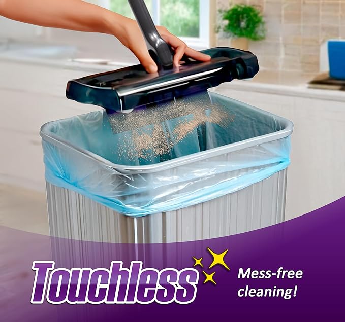 Swivel Sweeper Max - Cordless Electric Floor and Carpet Sweeper with Rotating Brush for Efficient Cleaning, Quad Brush Technology- Purple