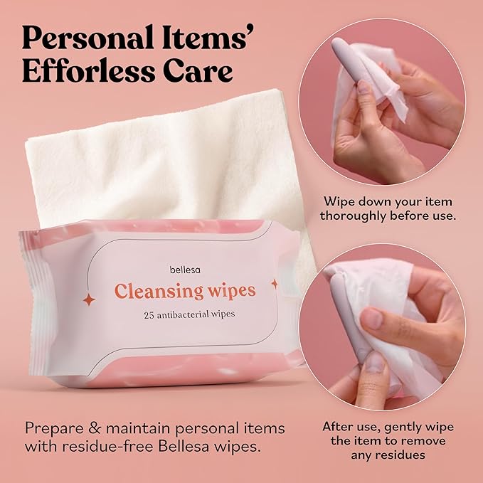 BELLESA Cleansing Wipes |Toy Cleansing Wipes | Personal Hygeine Wipes | Reusable