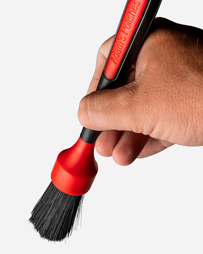 Adam's Polishes Lug Nut Brush - Car Detailing Brush for Wheel Cleaning | Chemical Resistant Bristles Against Tough Acid Wheel Cleaner or Rim Cleaner | Rubberized Wheel Brush for Safe Car Cleaning