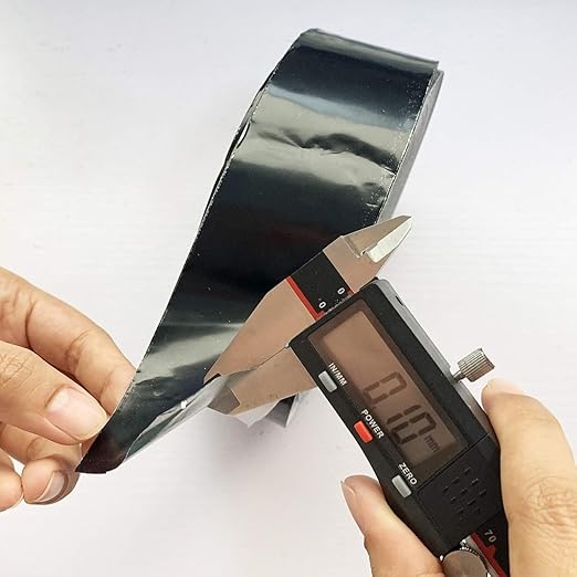 LLPT Aluminum Black Foil Tape 2 Inches x 65 Feet 3.94 Mil Heavy Duty Adhesive HVAC Sealing Hot Cold Air Duct Tape for Pipe Metal Repair (BF065)