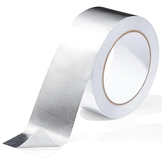 Aluminum Foil Heat Shield Tape 2inx66ft, Silver Heat ReflectiveTape, Fiberglass High Temp Tape for Exhaust, for Hose and Auto Use