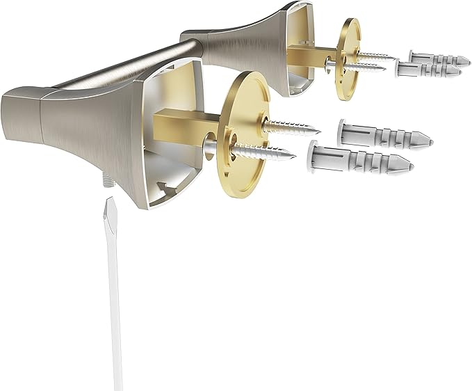 Brushed Nickel Toilet Paper Holder Bathroom Double Post Pivoting Tissue Roll Holder Stainless Steel and Zinc Alloy Wall Mount