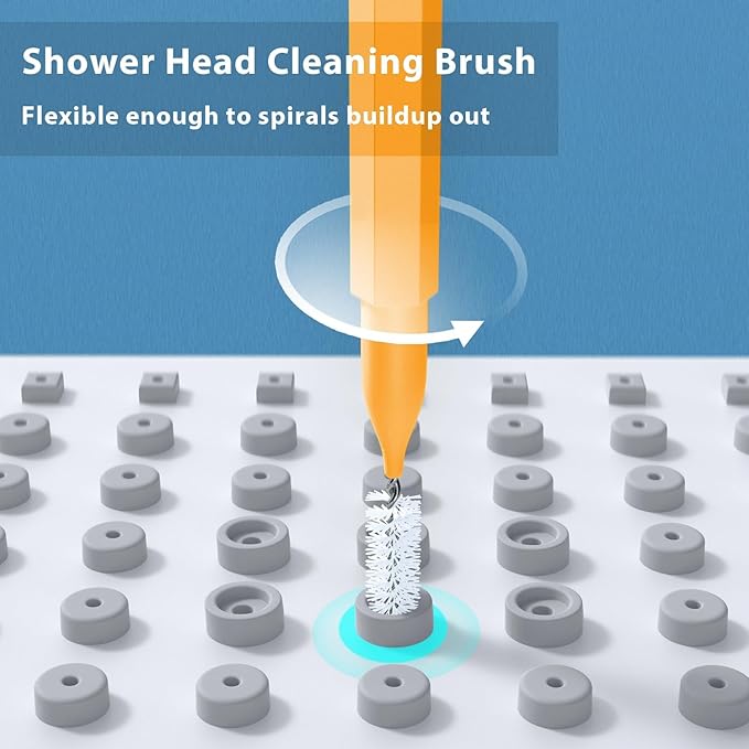 30Pcs Shower Head Cleaner Tool Set, Multi Size Shower Head Cleaning Brush for Small Hole Anti-Clogging Nozzle with Storage Boxes, Showerhead Nozzle Unclogger Picks for Household Bathroom