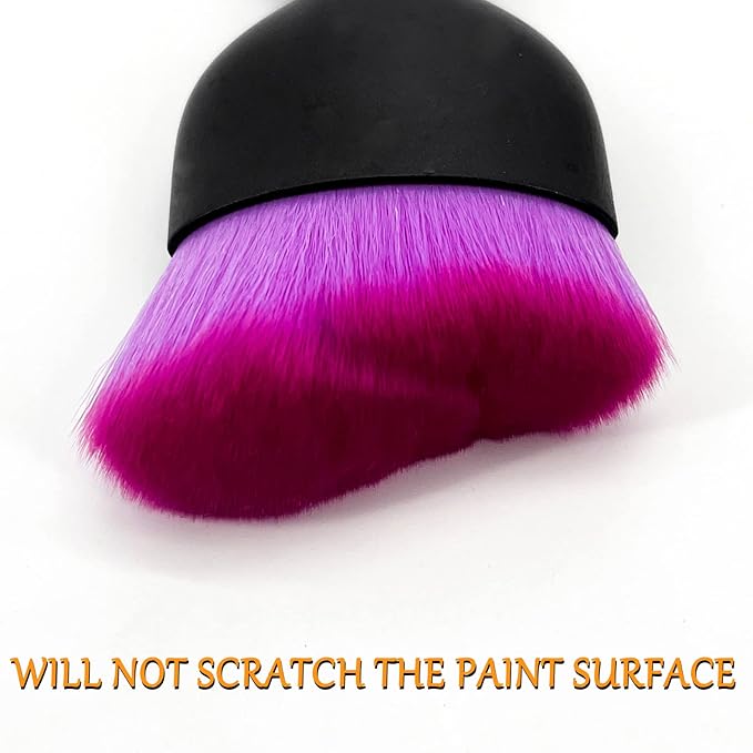 Car Interior Detailing Brush, Ultra Soft Non-Scratch Dust Brush, Car Interior Cleaning Tool for Cleaning Panels, Air Vent, Leather (Purple)