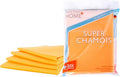 Super Chamois - Extra Large 20" X 27" Super Absorbent Cleaning Cloth - 4 Pack - Holds 10x It's Weight in Liquid (4, Orange)