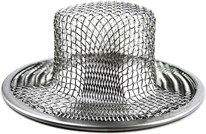 2pcs Metal Sink Strainer Bathtub Drain Hole Hair Catcher Drain Hole Filter Trap