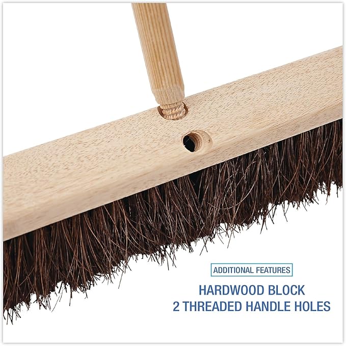 Boardwalk 20124 Floor Brush Head, 3 1/4-Inch Natural Palmyra Fiber, 24-Inch