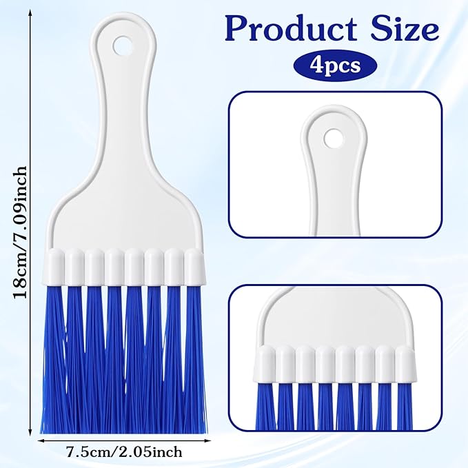 4 Pcs Refrigerator Coil Cleaning Brushes Dryer Vent Cleaner Brush Air Conditioner Condenser Cleaning Brush